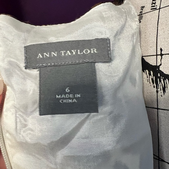 Ann Taylor Sleeveless Silk Animal Print Dress - Picture 8 of 9